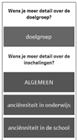 Screenshot knoppen toegang tot detaildashboards vanop hoofddashboard