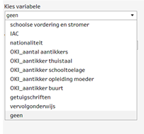 Screenschot van het flowdiagram dat weergeeft hoe je een variabele kan selecteren.